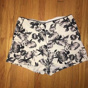 Top Shop Floral High Waisted Shorts